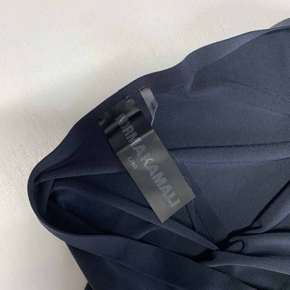 Norma Kamali Women’s Halterneck Maxi Dress Size L (40) Super Soft Deep Blue - Picture 9 of 12